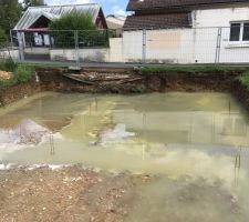 Effondrement en limite de propriété à cause de l'eau