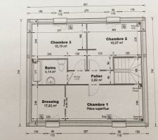 Plan 1er étage avec quelques modifications