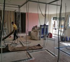 Installation des cloisons et isolation