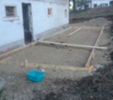 Coffrage pour la dalle du garage