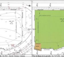 Plan de masse terrain &eacute;tat existant