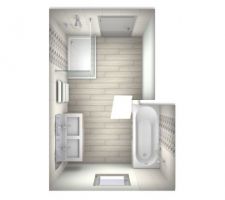 Simulation CCL Salle de bain vue du dessus