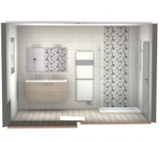 Simulation CCL Salle de bain vue côté douche