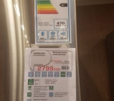 Frigo américain Samsung choisi.