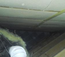 Fibre de bois montée jusqu à la panne faîtière