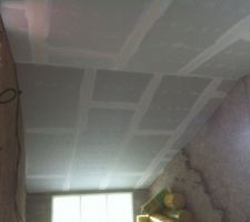 Premiere couche d'enduit dans les plafond de l'étage de la mezzanine (dur a expliquer)