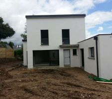 Enduit blanc de la côte facade