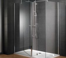 Paroi de douche avec retour