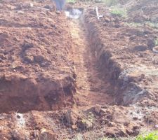 Début des travaux ce matin : creusement des fouilles