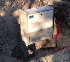 Et voila notre futur compteur d'eau, raccordement définitif prévu le 20/11..