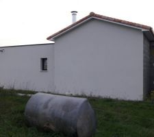 Enduit gratté PRB " blanc de la côte " sur la partie Est