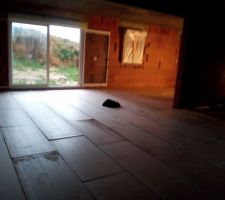 Pose polyextrude pour isolation sol avant chape liquide