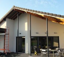 Peinture des pannes en gris anthracite