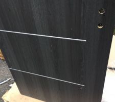 Portes intérieur gris anthracite avec insert en aluminium