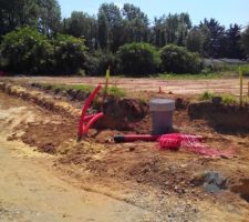 Le terrain en cours de viabilisation