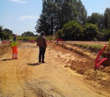 Le terrain en cours de viabilisation