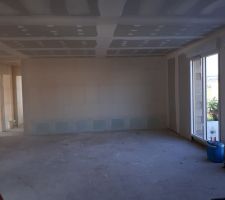 Chantier placo / isolation terminé
