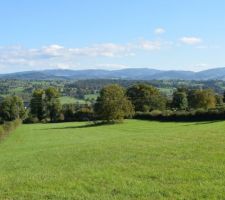 Depuis le haut du terrain, vers le sud