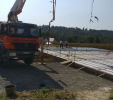 Coulage du béton pour la dalle