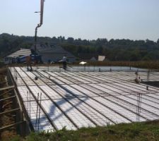 Coulage du béton pour la dalle
