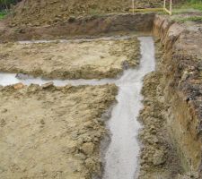 D&eacute;tail d'une semelle de fondation