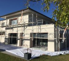 Facade prête pour l'enduit final