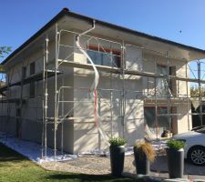 Facade prête pour l'enduit final