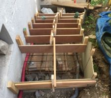 Coffrage escalier haut