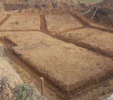 Début du terrassement effectué à 1m50 de profondeur au lieu des 70cm prévu initialement