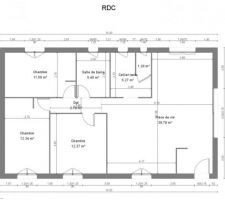 Voici le plan final de la maison.