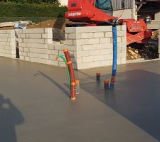 Jour 3 élévation des murs, dalle coulée