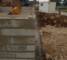 Jour 2 élévation des murs et préparation de la dalle