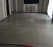 Chape sur plancher chauffant coulée