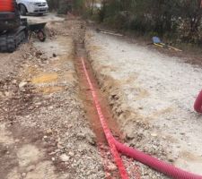 Tranchée de viabilisation EDF