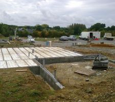 Poutrelles et hourdis polystyrène posés