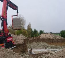 Livraison des parpaings sous-sol