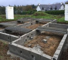 Vide sanitaire, préparation du coulage de la dalle