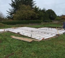 Préparation pour le coulage de la dalle