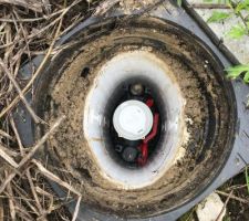 Pose du compteur d'eau pour les travaux....