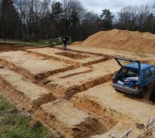 Les fouilles prêtent à être coulées...