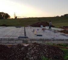 Mise en place des tuyaux PVC