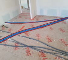 Installation des cables aux sols