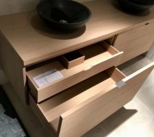 Pose des meubles dans la SDB 2
Manque encore le miroir lumineux et la paroi en verre de la douche ?