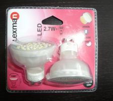 Spots à led 2,7W achetés chez Leroy Merlin