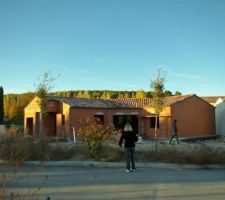 Vue de chez le voisin d'en face au soleil couchant