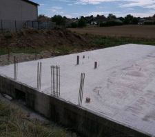 Dalle béton coulée