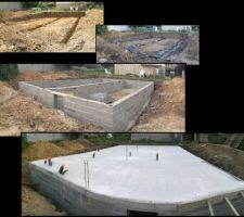 Terrassement
Fondations
Vide sanitaire
Dalle béton