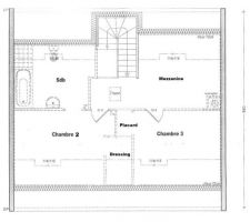 Le plan des combles après moultes retouches (on hésite encore sur les surfaces ^^)