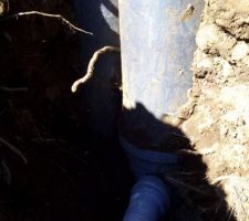 Branche évacuation Eau usée sur le regard