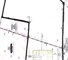 Plan terrain avec implantation de la maison